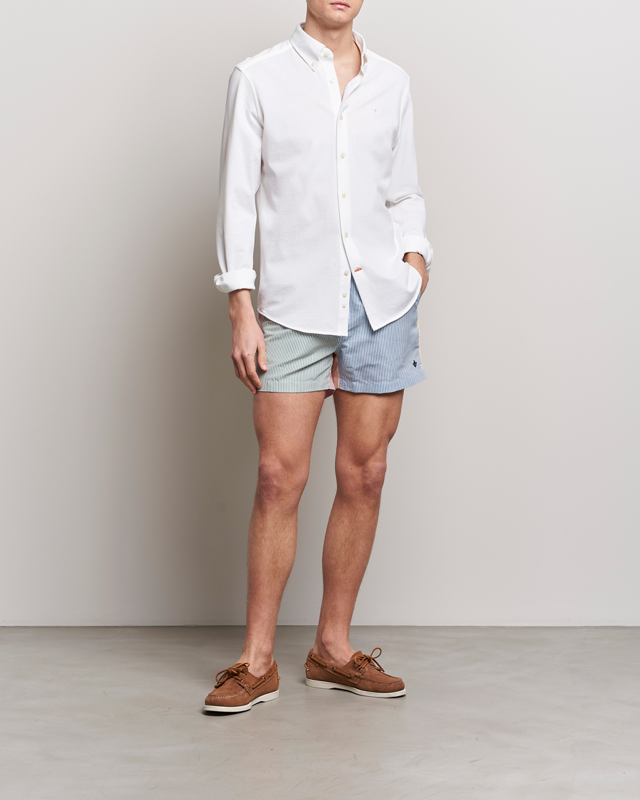 Herren | Badehosen | Morris | Mixed Stripe Bathing Trunks Off White