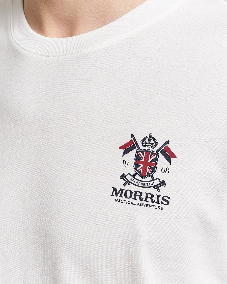 Herren | T-Shirts | Morris | Crew Neck Cotton T-Shirt Off White