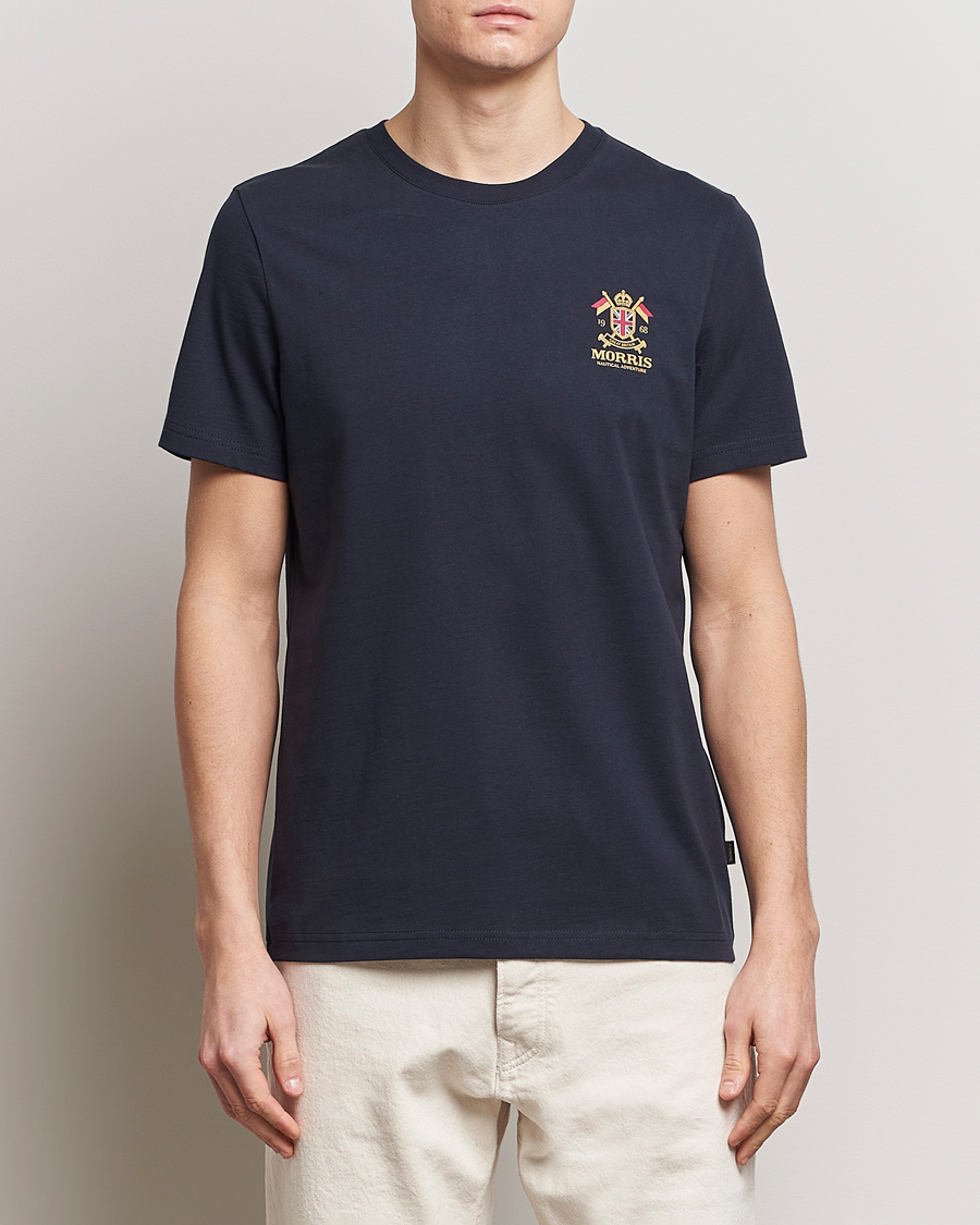 Herren | Kleidung | Morris | Crew Neck Cotton T-Shirt Old Blue