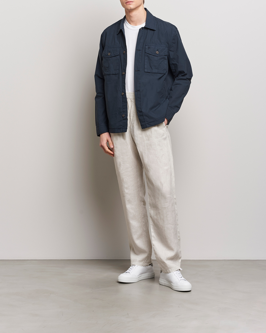 Herren | Jacken | Morris | Harrison Cotton Shirt Jacket Old Blue