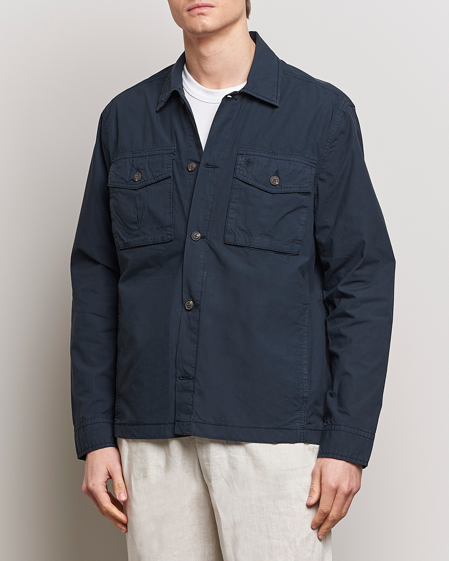 Herren | Klassische Jacken | Morris | Harrison Cotton Shirt Jacket Old Blue