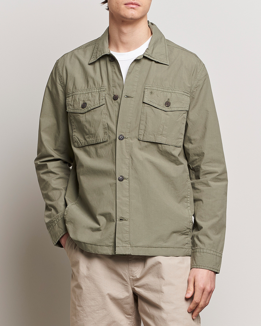 Herren | Klassische Jacken | Morris | Harrison Cotton Shirt Jacket Green