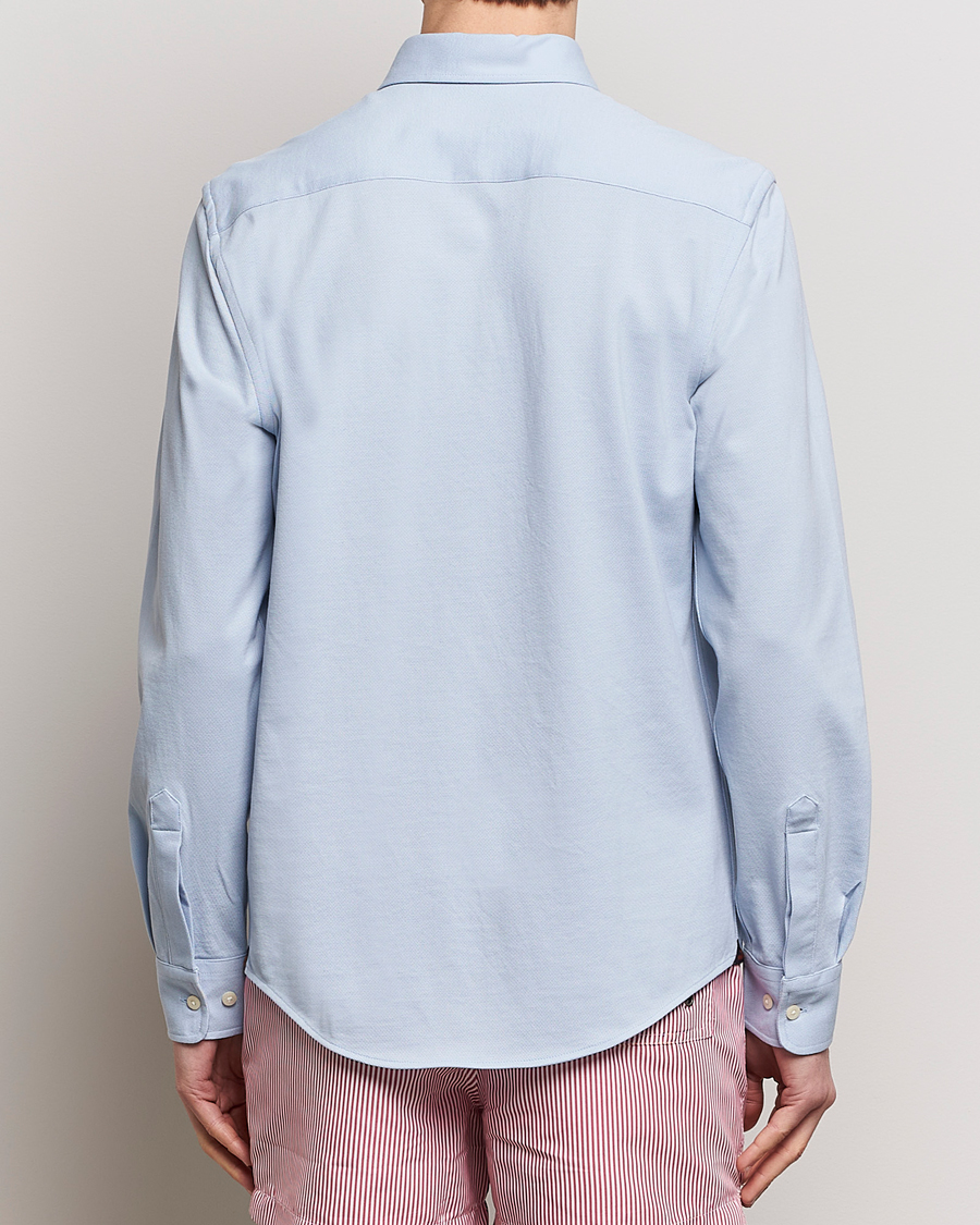 Herren | Hemden | Morris | Eddie Slim Fit Pique Shirt Light Blue