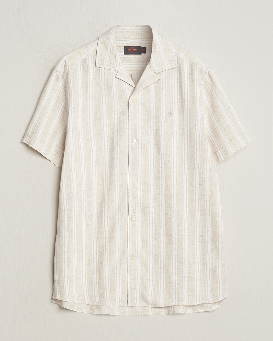 Herren | Hemden | Morris | Printed Short Sleeve Shirt Off White