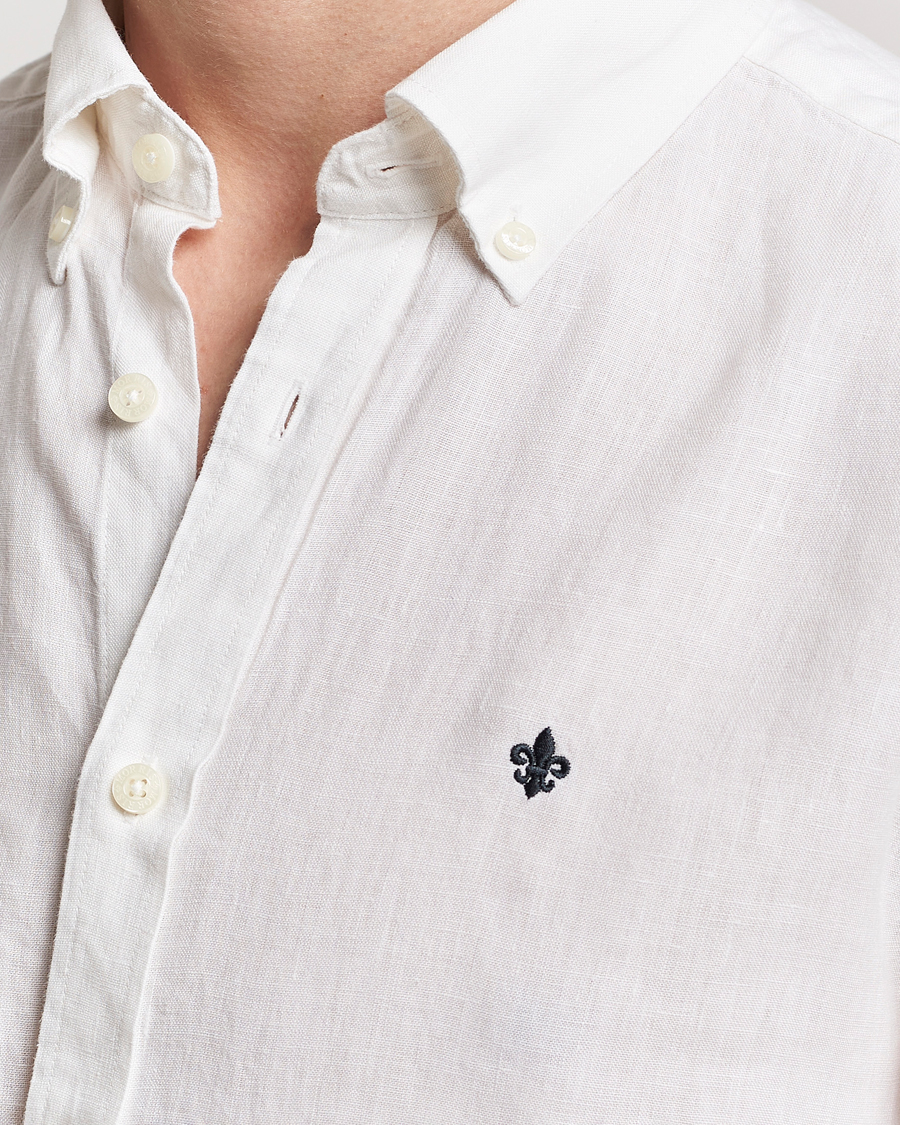 Herren | Hemden | Morris | Douglas Button Down Linen Shirt White