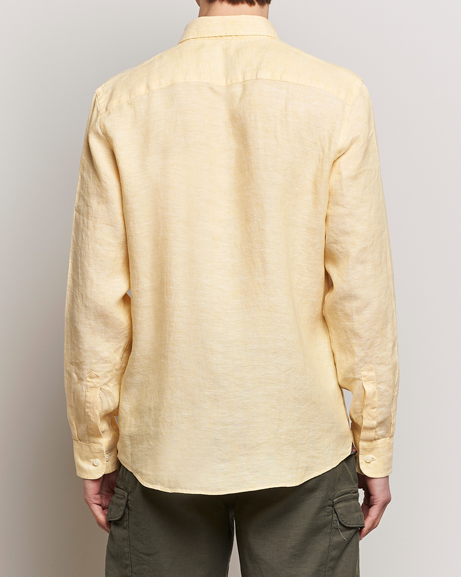 Herren | Hemden | Morris | Douglas Linen Button Down Shirt Yellow