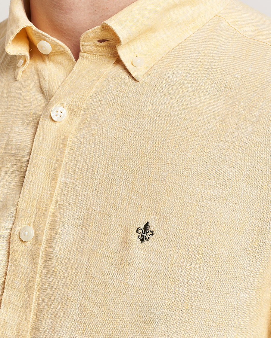 Herren | Hemden | Morris | Douglas Linen Button Down Shirt Yellow