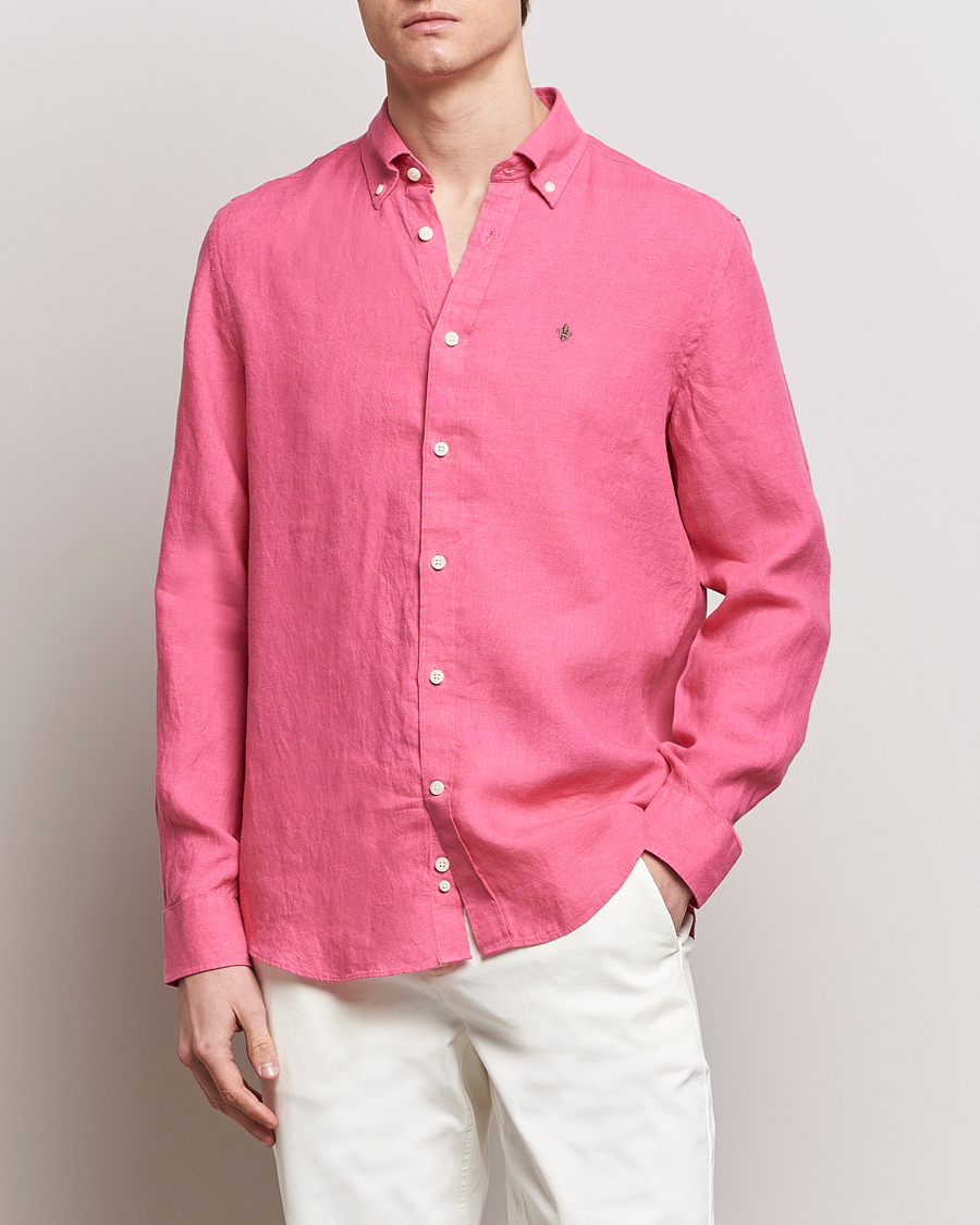 Herren | Kleidung | Morris | Douglas Linen Button Down Shirt Cerise