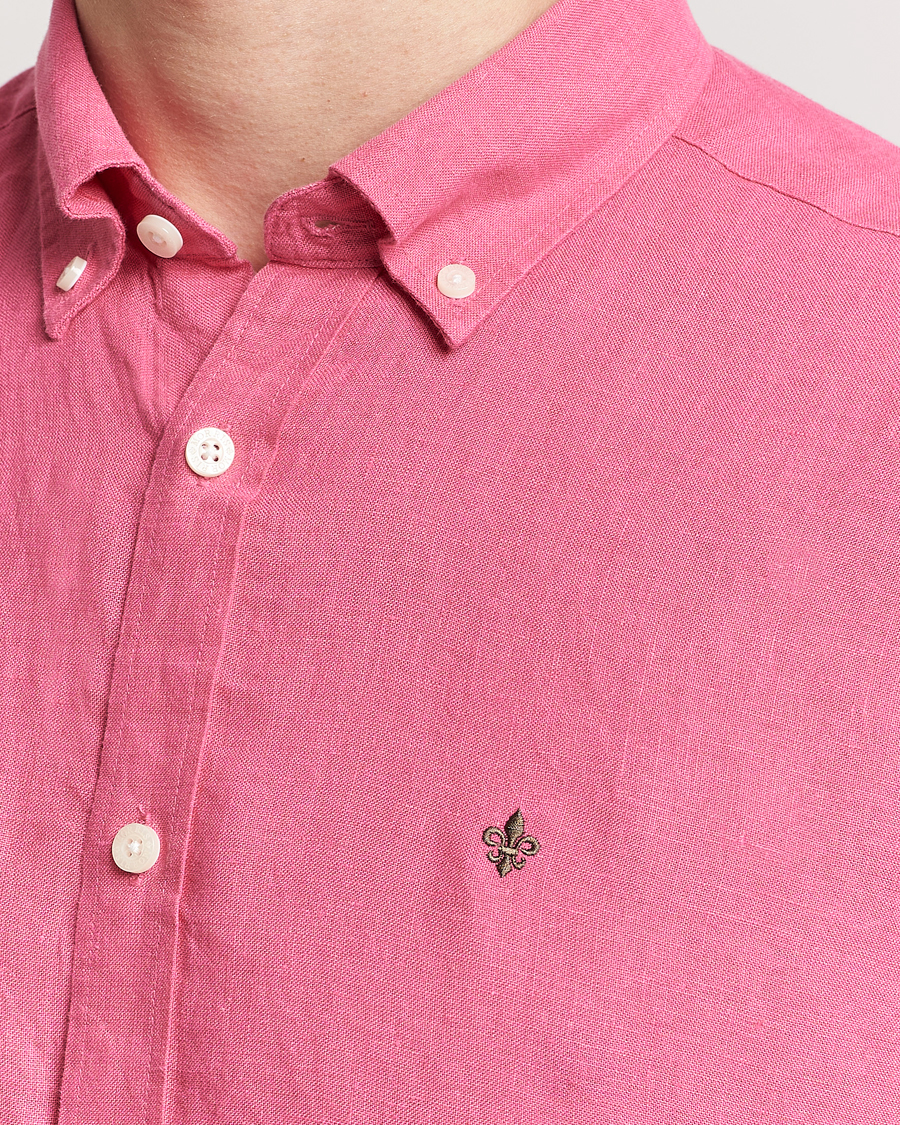 Herren | Hemden | Morris | Douglas Linen Button Down Shirt Cerise