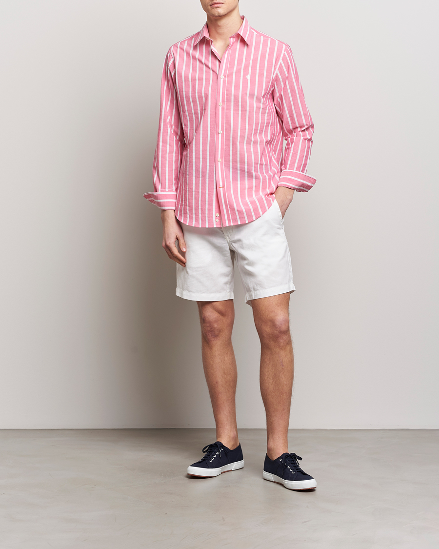 Herren | Hemden | Morris | Summer Stripe Shirt Cerise