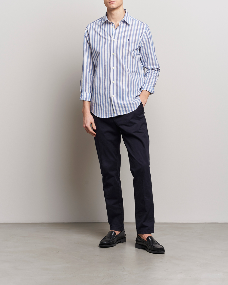 Herren | Hemden | Morris | Summer Stripe Shirt Blue