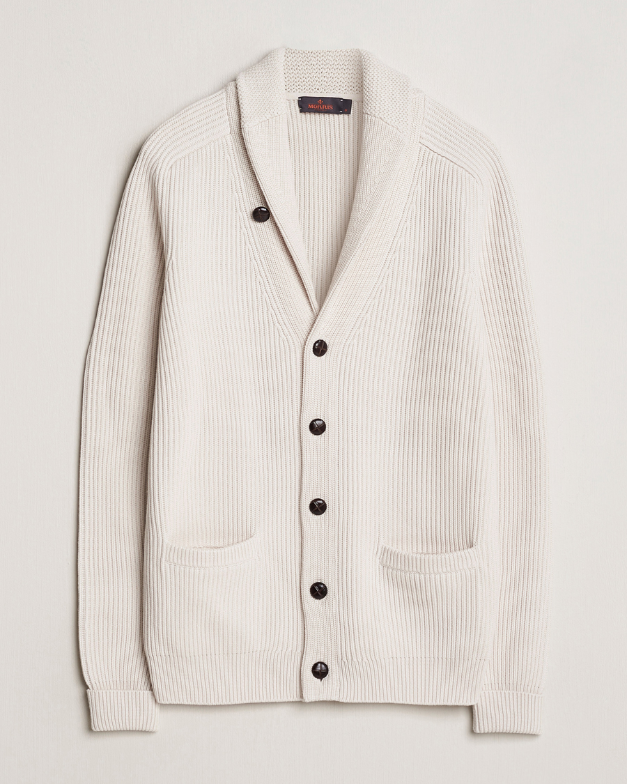 Herren | Pullover | Morris | Brayden Shawl Cardigan Off White