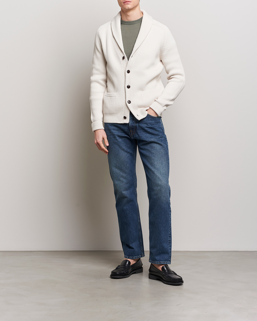 Herren | Pullover | Morris | Brayden Shawl Cardigan Off White