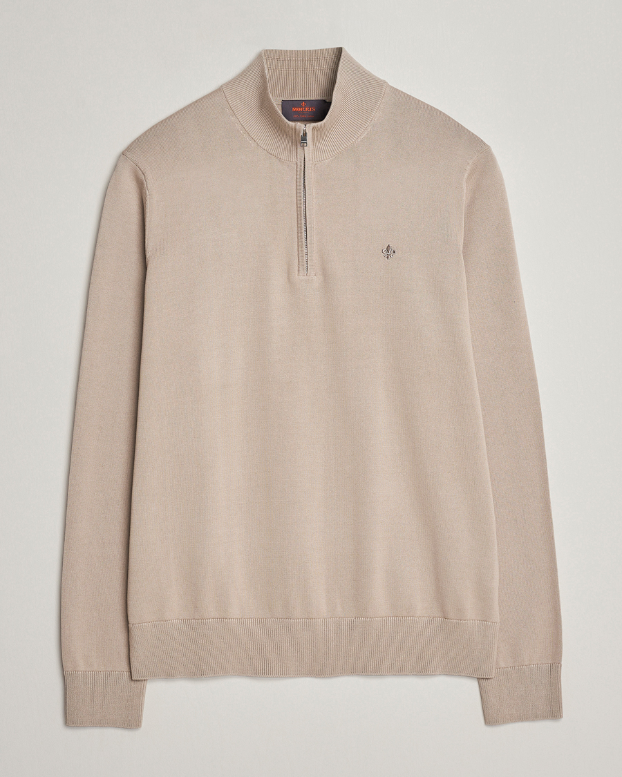 Herren | Pullover | Morris | Riley Cotton Half Zip Khaki