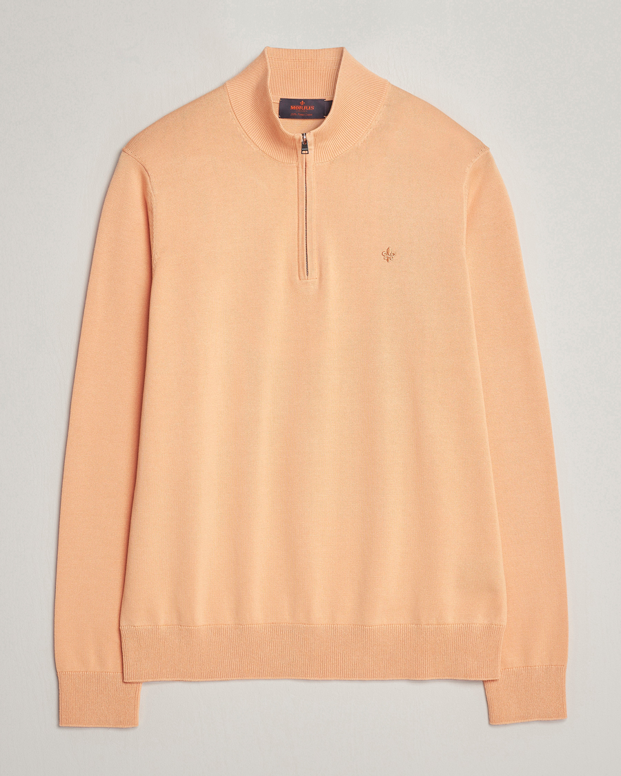 Herren | Pullover | Morris | Riley Cotton Half Zip Orange