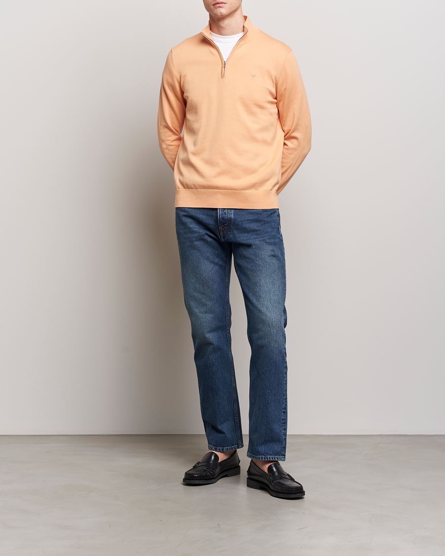 Herren | Pullover | Morris | Riley Cotton Half Zip Orange