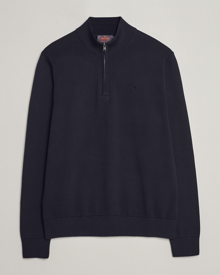 Herren | Pullover | Morris | Riley Cotton Half Zip Navy