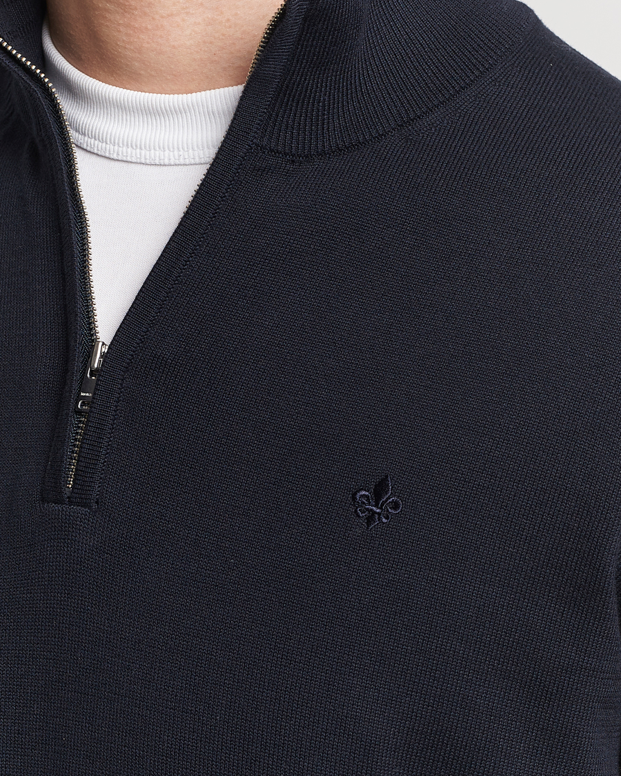 Herren | Pullover | Morris | Riley Cotton Half Zip Navy