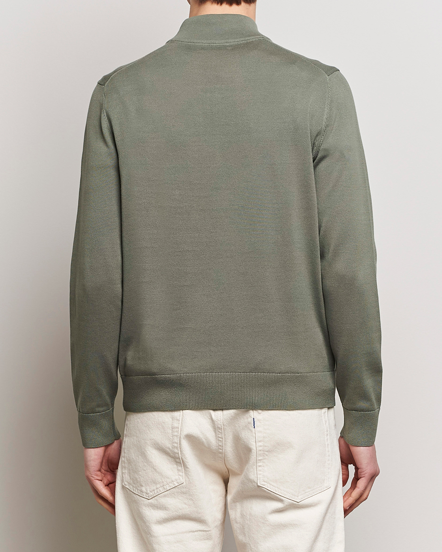 Herren | Pullover | Morris | Riley Cotton Half Zip Green