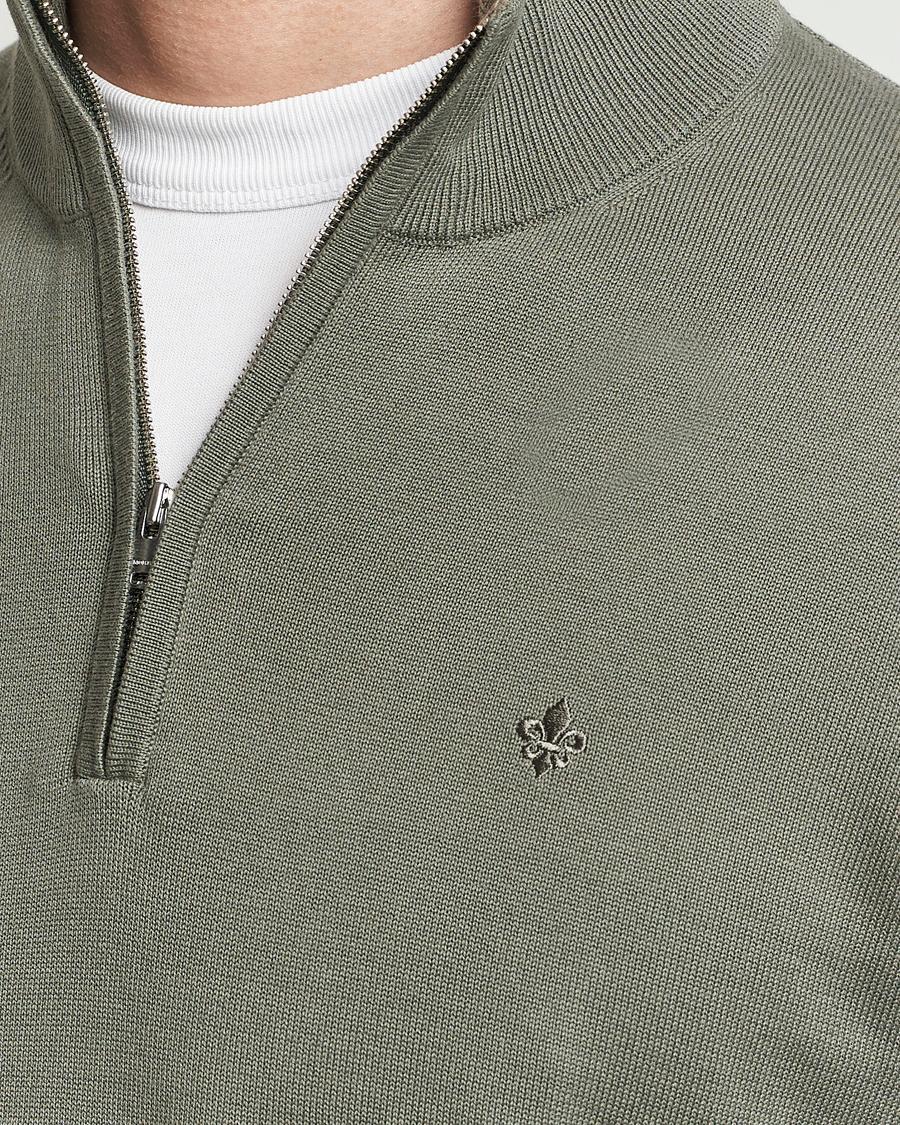 Herren | Pullover | Morris | Riley Cotton Half Zip Green
