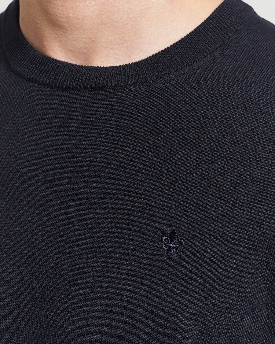 Herren | Pullover | Morris | Riley Cotton Crew Neck Pullover Old Blue