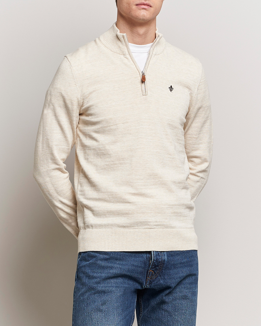 Herren | Pullover | Morris | Randall Cotton Half Zip Off White