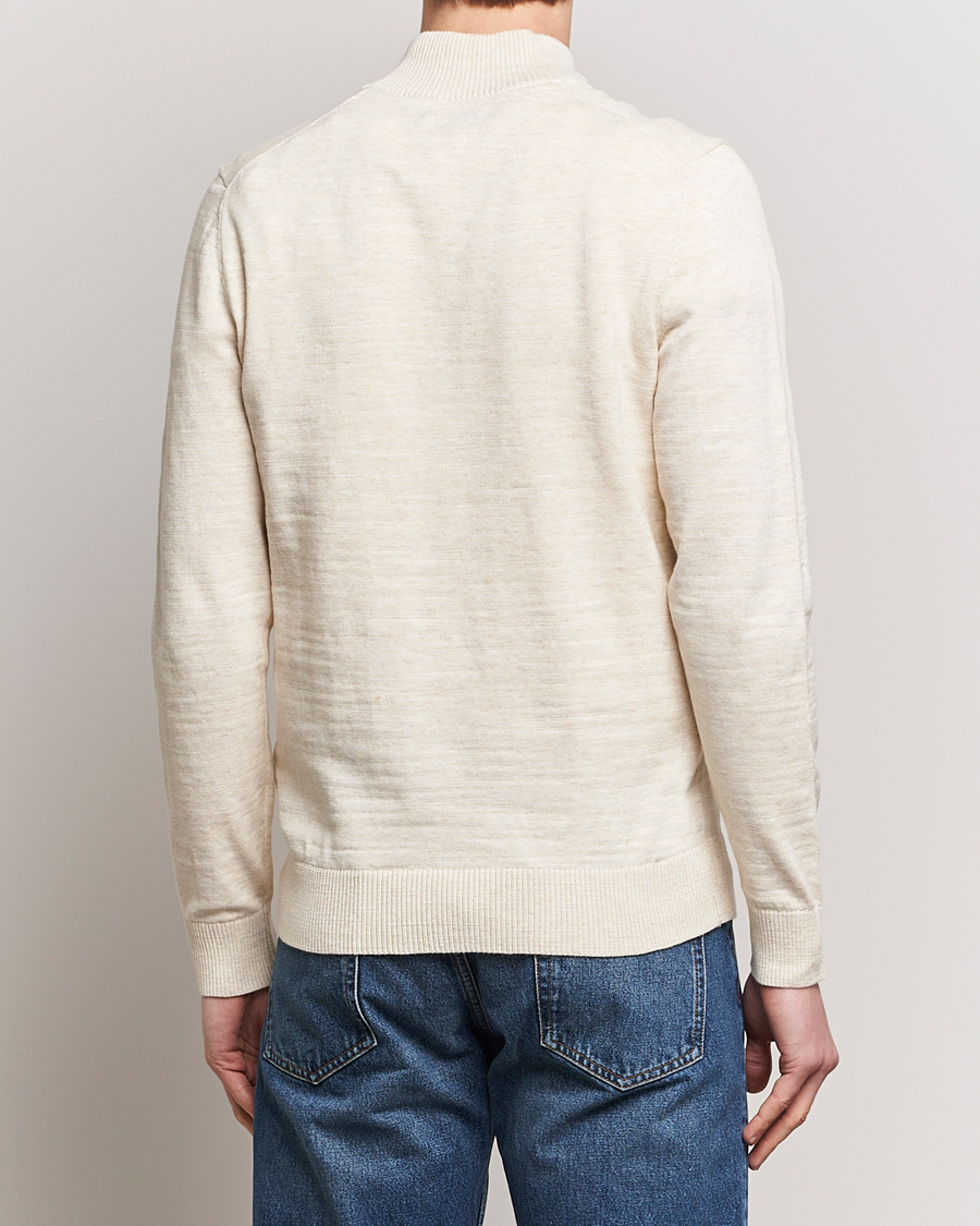 Herren | Pullover | Morris | Randall Cotton Half Zip Off White