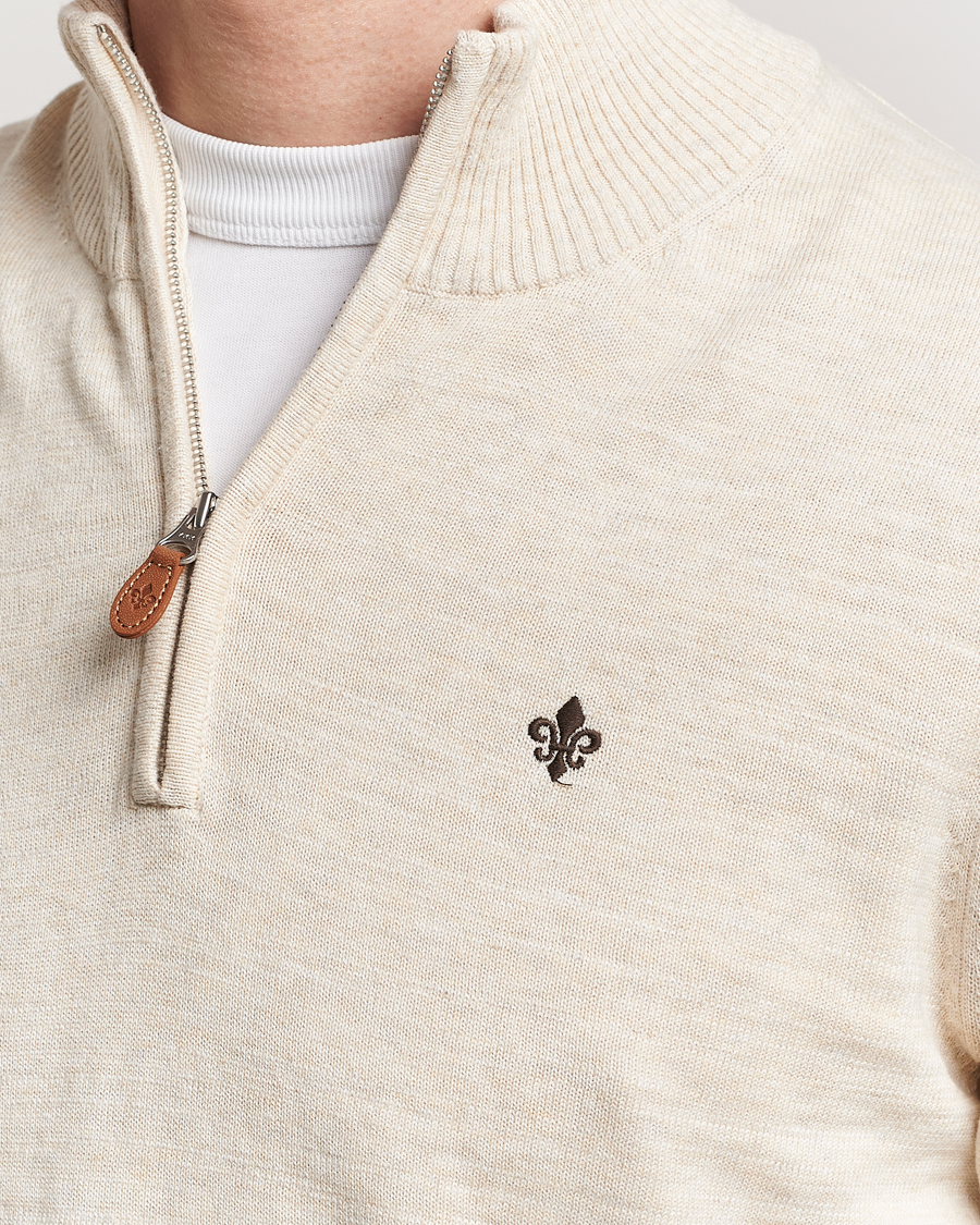 Herren | Pullover | Morris | Randall Cotton Half Zip Off White