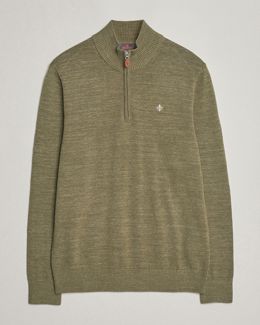 Herren | Pullover | Morris | Randall Cotton Half Zip Green