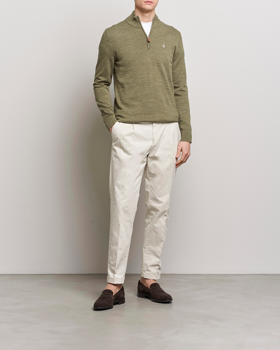 Herren | Pullover | Morris | Randall Cotton Half Zip Green
