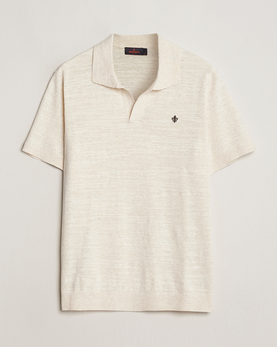 Herren | Poloshirts | Morris | Randall Slub Cotton Resort Polo Off White