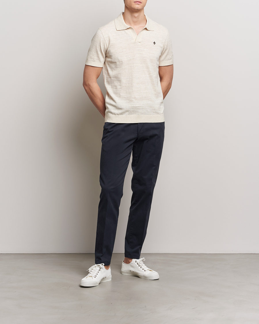 Herren | Poloshirts | Morris | Randall Slub Cotton Resort Polo Off White