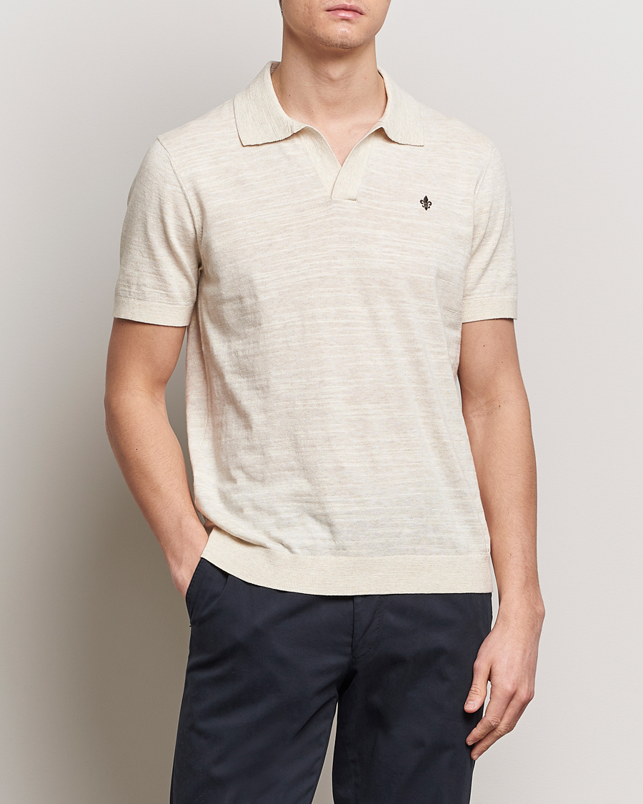 Herren | Poloshirt | Morris | Randall Slub Cotton Resort Polo Off White