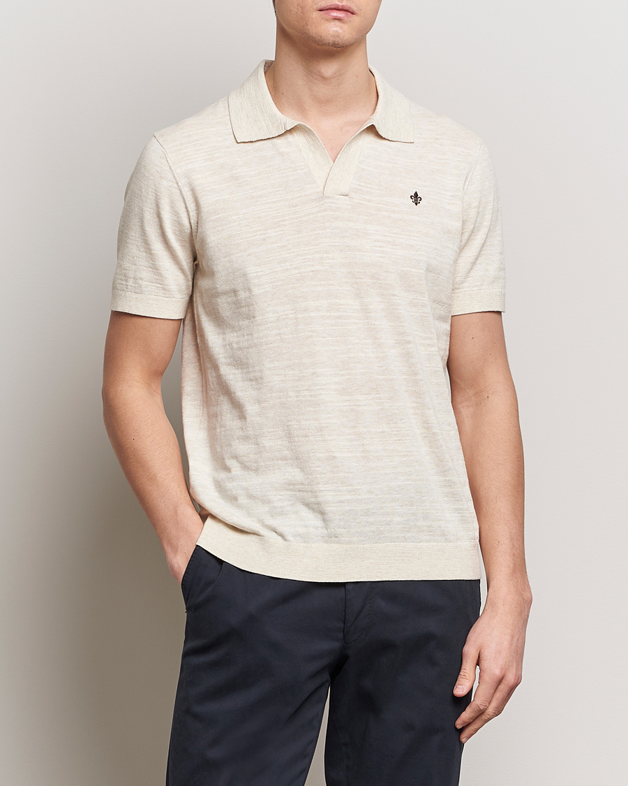 Herren | Poloshirts | Morris | Randall Slub Cotton Resort Polo Off White