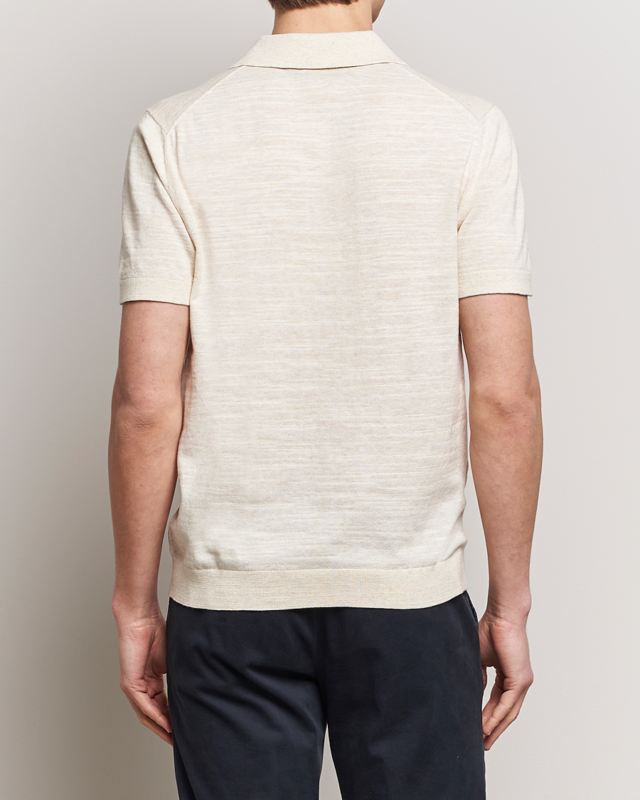 Herren | Poloshirts | Morris | Randall Slub Cotton Resort Polo Off White