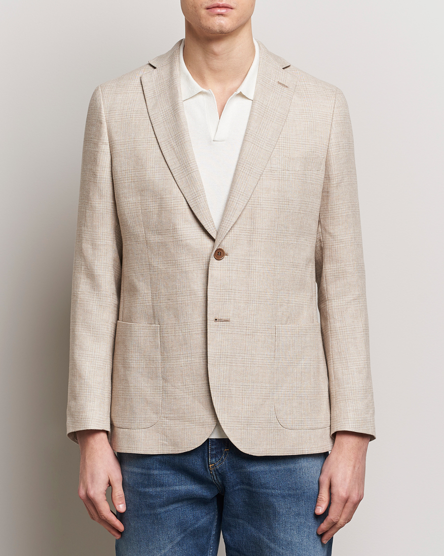 Herren | Sakkos | Morris | Archie Cotton Glencheck Blazer Khaki
