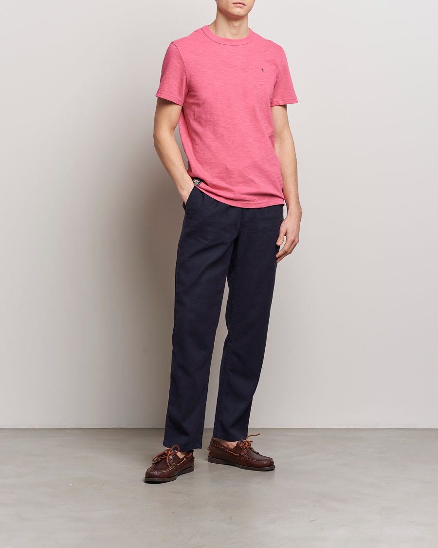 Herren | T-Shirts | Morris | Watson Slub Crew Neck T-Shirt Pink