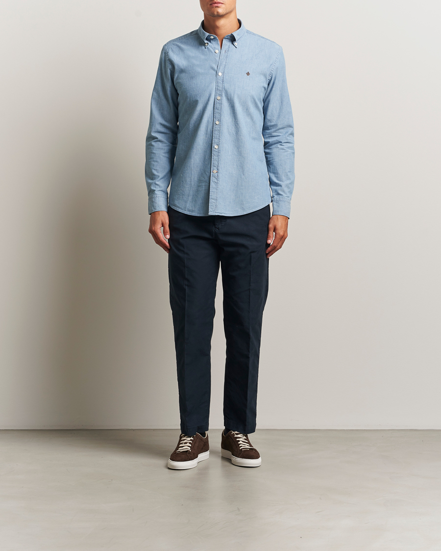Herren | Hemden | Morris | Slim Fit Chambray Shirt Blue