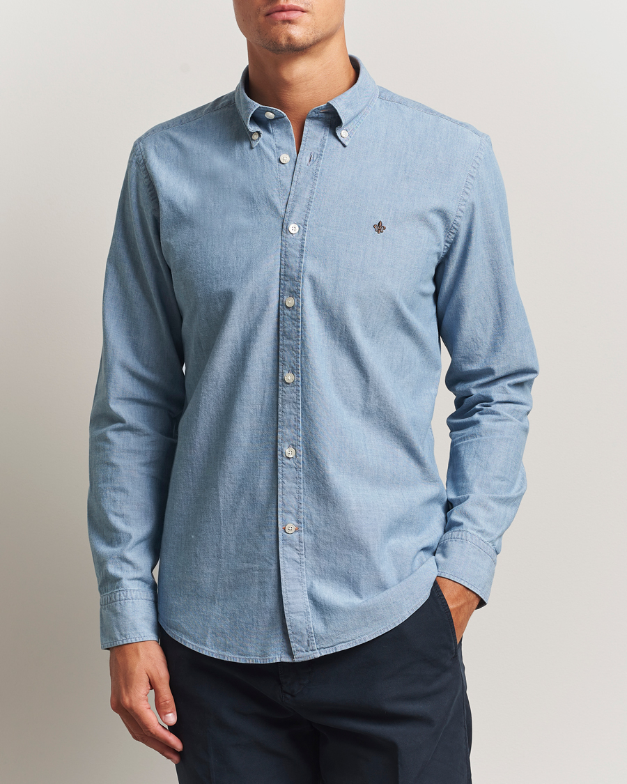 Herren | Hemden | Morris | Slim Fit Chambray Shirt Blue