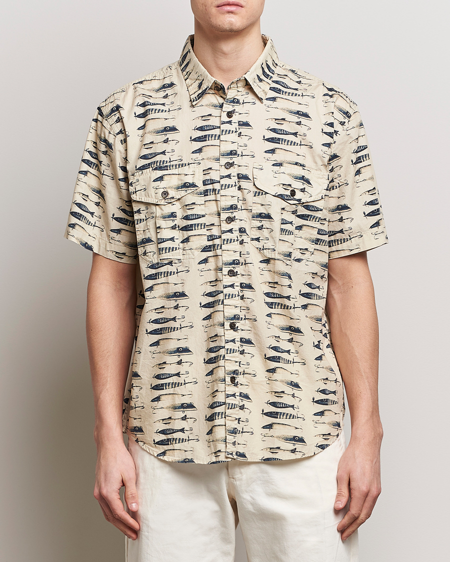 Herren | Filson | Filson | Washed Short Sleeve Feather Cloth Shirt Natural