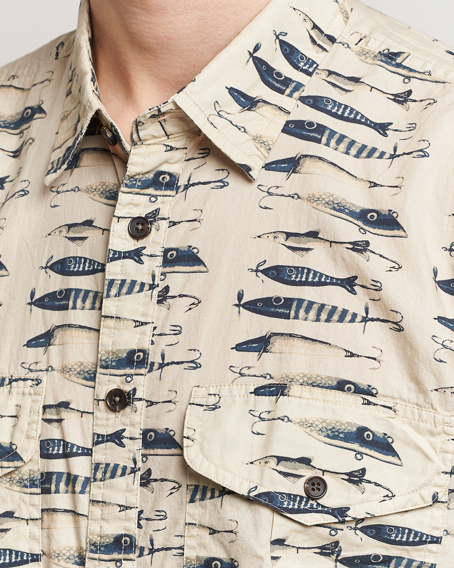 Herren | Hemden | Filson | Washed Short Sleeve Feather Cloth Shirt Natural