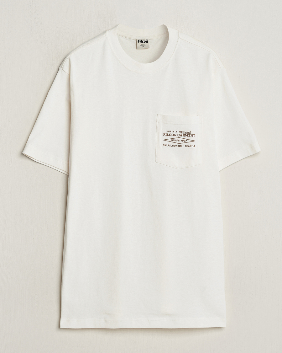 Herren | T-Shirts | Filson | Embroidered Pocket T-Shirt Off White