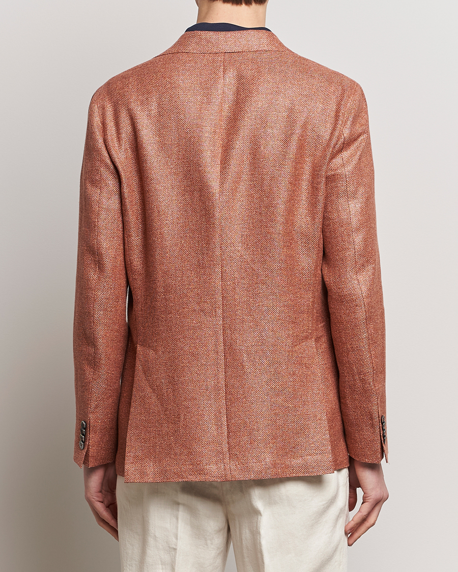 Herren | Sakkos | Oscar Jacobson | Ferry Hopsack Hemp/Wool Blazer Orange