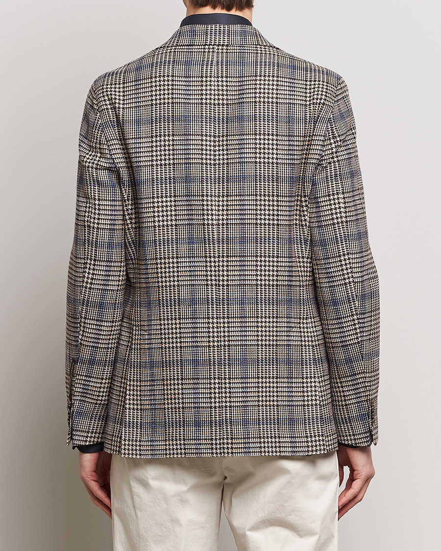 Herren | Sakkos | Oscar Jacobson | Ferry Soft Checked Cotton/Linen Blazer Beige