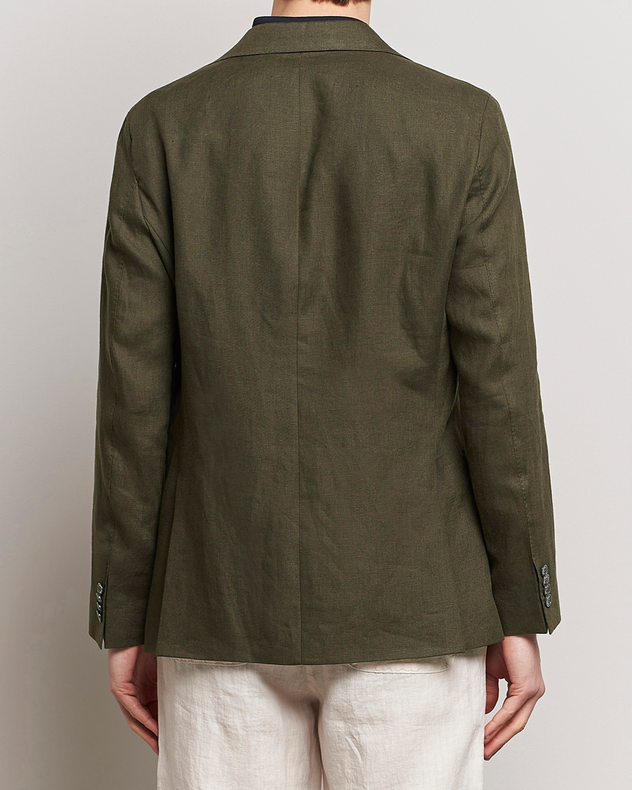 Herren | Sakkos | Oscar Jacobson | Fogerty Linen Blazer Olive