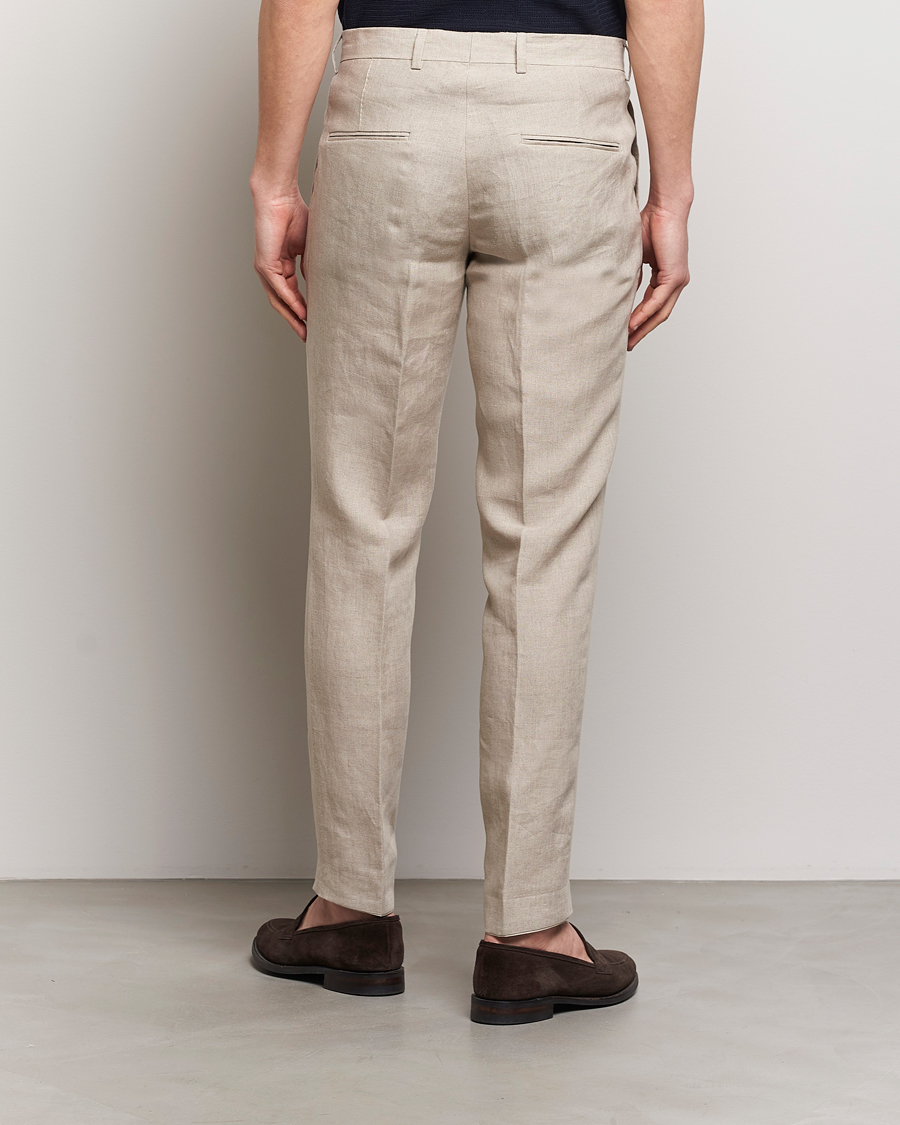 Herren | Hosen | Oscar Jacobson | Denz Linen Trousers Beige