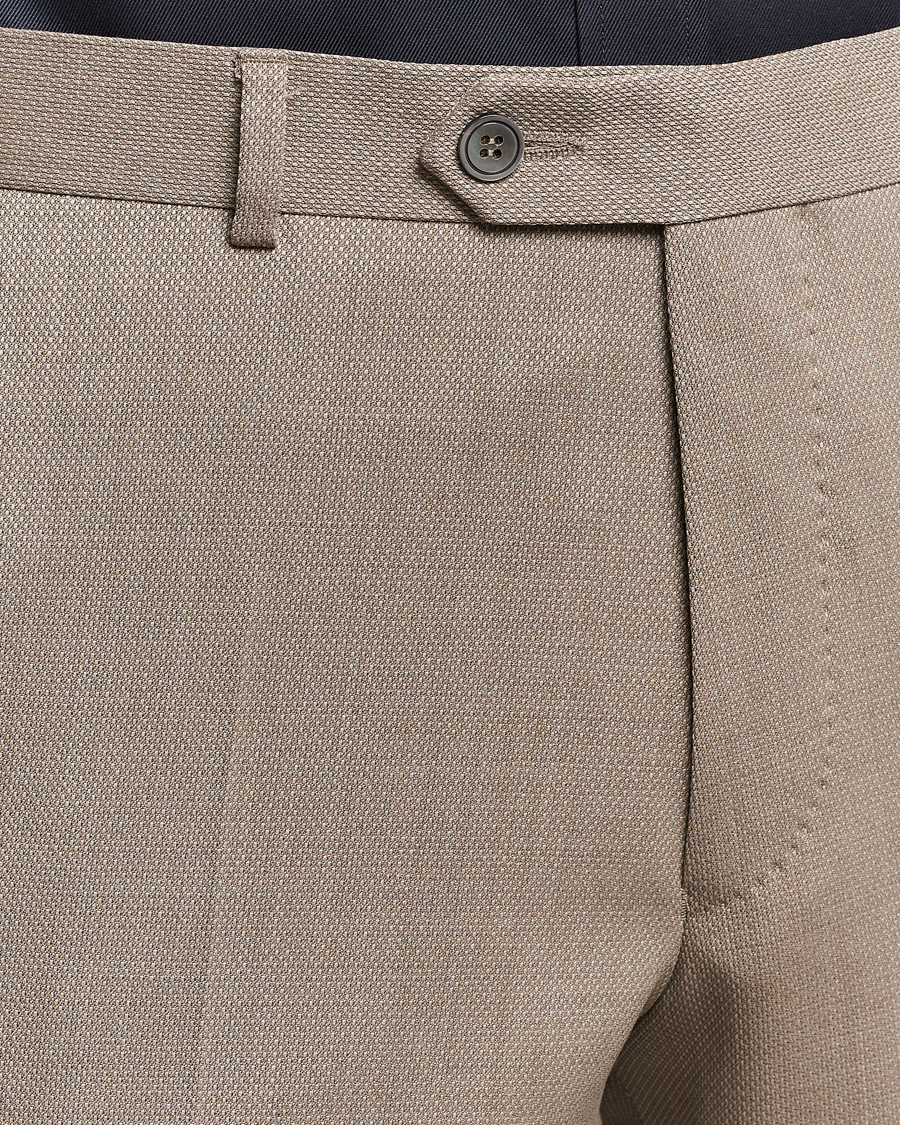 Herren | Hosen | Oscar Jacobson | Denz Structured Wool Trousers Beige