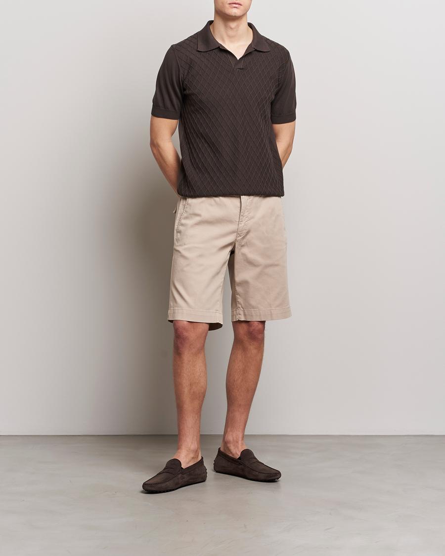 Herren | Shorts | Oscar Jacobson | Teodor Cotton Shorts Beige