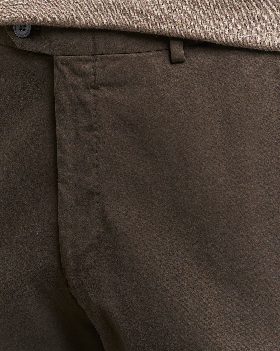 Herren | Hosen | Oscar Jacobson | Denz Casual Cotton Trousers Olive