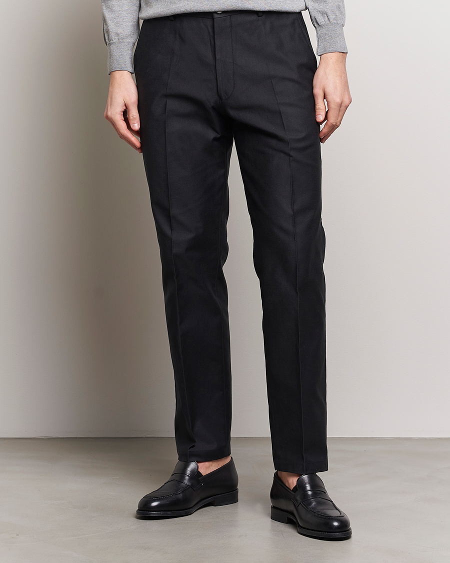 Herren |  | Oscar Jacobson | Decker Cotton Trousers Black